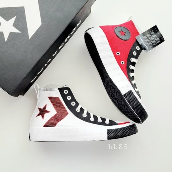 Converse UNT1TL3D Hi White University Red Black Women's 6 - Picture 1 of 6